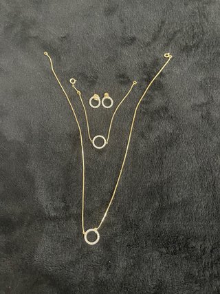 Conjunto de Joyas Oro con Circonitas