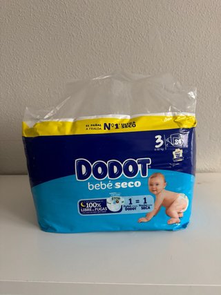 Pañales Dodot Talla 3 Bebé Seco 84 uds