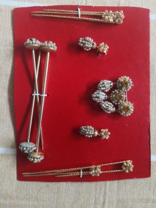 Aderezo Fallera Niña Oro y Perlas