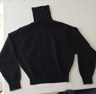Maglia donna collo alto nera