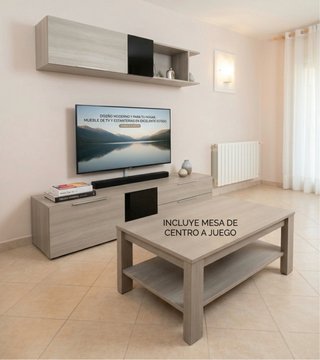 Mueble TV y mesa centro salón moderno