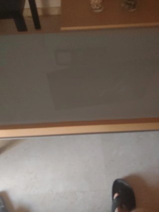 Mesa de centro de madera y cristal