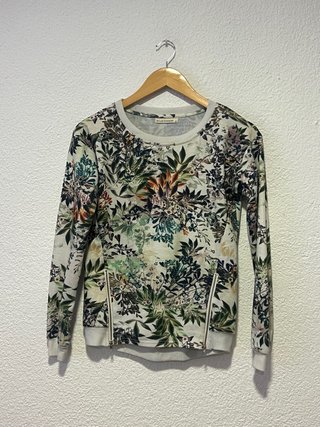 Talla S. Sudadera estampada NATURAL COLECCIÓN