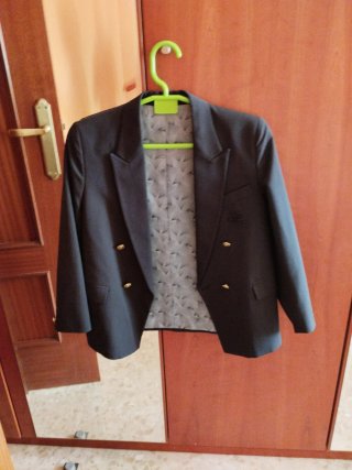 Chaqueta de traje negra, talla 13