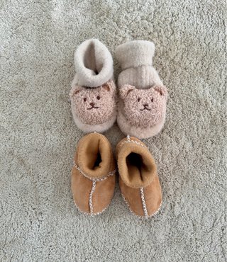 Patucos de bebé oso y ante