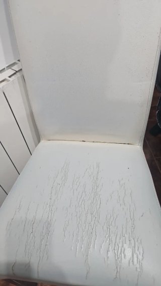 6 Sillas Salón Piel Sintética Blanca