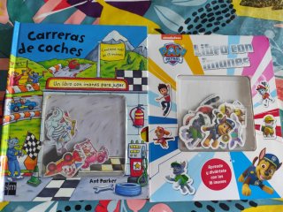 2 Libros con Imanes: Patrulla Canina y Coches