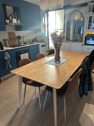Mesa de madera Sklum Medidas 180x90