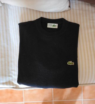 Jersey Negro Cuello Redondo Lacoste