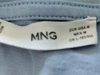 3 Camisetas MNG manga corta cuello pico .