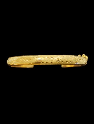 Pulsera Media Caña Labrada 18k