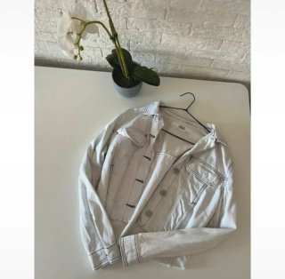 Chaqueta Denim Blanca Zara