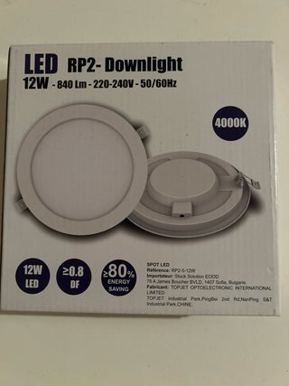 Foco LED RP2 Downlight 12W 4000K
