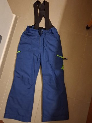 Pantalón de esquí azul con tirantes Talla 8