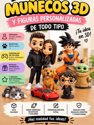 Figure personalizzate: lampade, pupazzi e altro