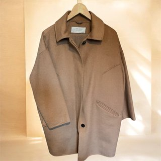 Abrigo Camel Oversize Zara Basic Talla M