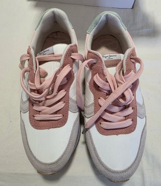 Zapatillas Pepe Jeans Talla 36 Europa, Rosa/Blanc