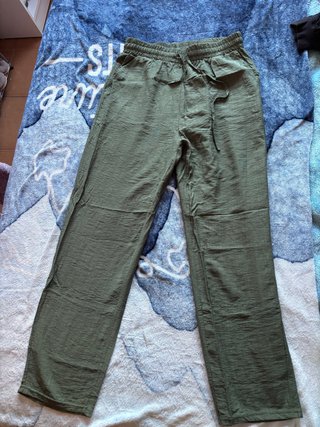 Pantalón de lino verde
