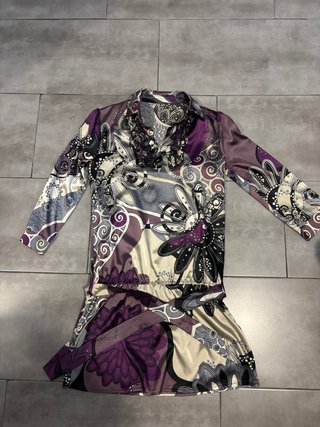 Vestido Estampado Floral Morado