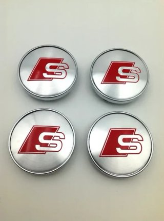 4 centros de rueda Audi S-line 60 mm