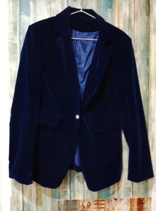 Americana de Terciopelo Azul
