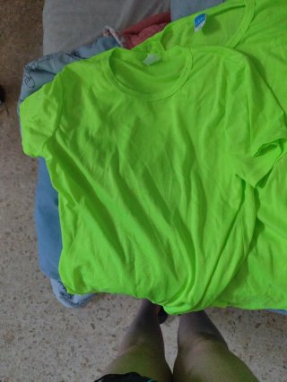 Camiseta Verde Neón 6 cada una talla xs