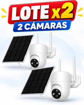 2x Cámara Vigilancia WiFi Exterior Solar SEHMUA
