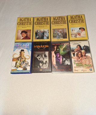 Lote 8  Películas VHS Agatha Christie y más