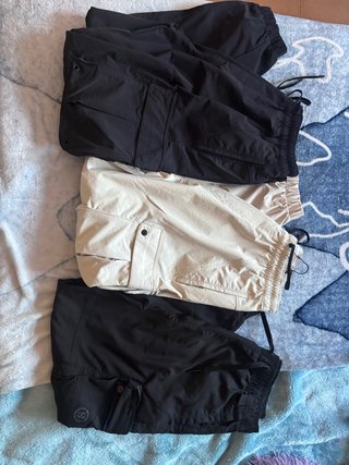 Pantalones cargo anchos hombre