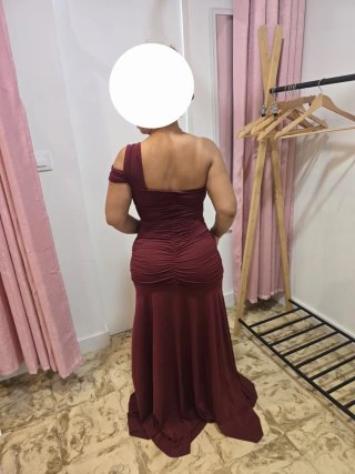 Vestido largo elegante rojo
