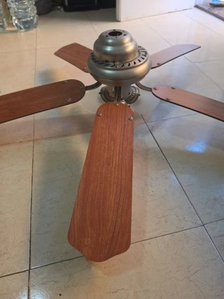 Ventilador de techo madera y metal