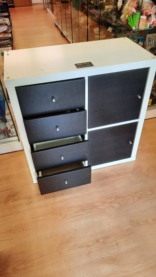 IKEA, KALLAX ESTANTERÍA CON 2 PUERTAS Y 4 CAJONES
