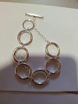 Pulsera de Plata 925 con eslabones circulares