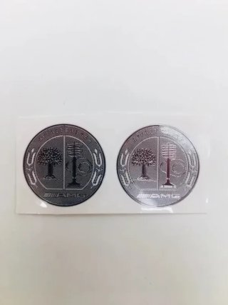 2 pegatinas metálicas AMG 40 mm
