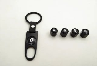 Tapones válvulas + llavero Renault metálico
