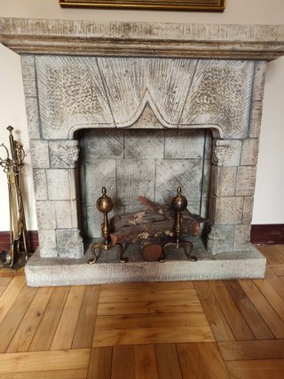 Chimenea Decorativa de Piedra con Accesorios