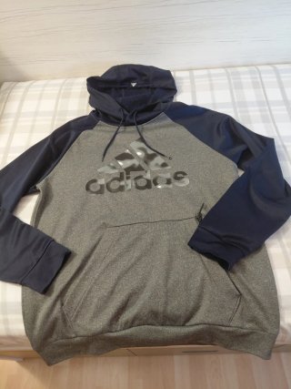 Sudadera Adidas Gris y Azul