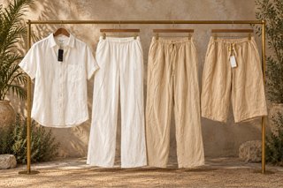Conjunto Ropa Algodón Crudo Camisa y Pantalones