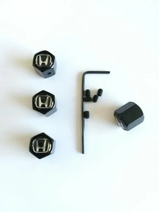Tapones de ruedas antirrobo Honda negros