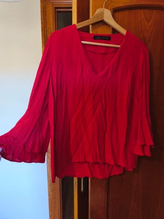 Blusa Roja Zara Talla M
