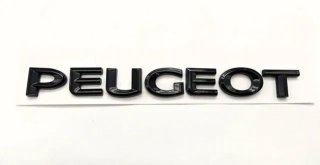 Emblema trasero letras Peugeot 195 x 20 mm negro