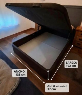 Vendo canapé abatible con arcón de gran capacidad
