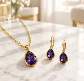 Conjunto de Joyas Chapado en Oro 18k
