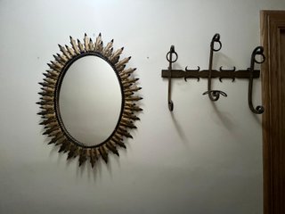 Espejo Sol y Perchero de Pared