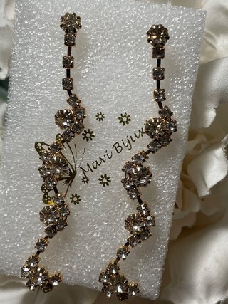 Pendientes largos Novias Fiesta - Mavi Bijux