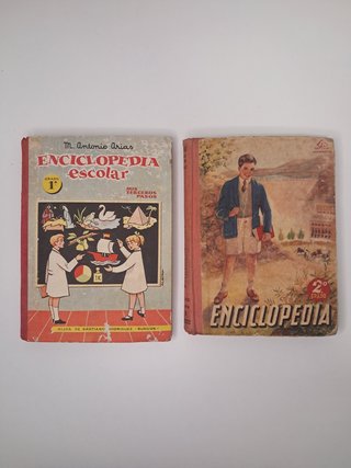Lote 2 enciclopedias escolares antiguas años 40-60