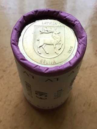 2 euros conm. Letonia 2025 Región Selija