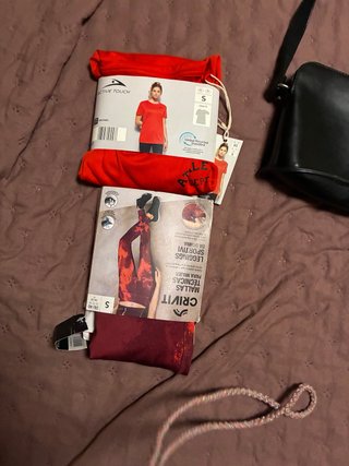 Conjunto CRIVIT Camiseta y Legging Rojo Talla S