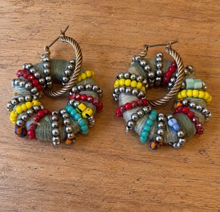 Pendientes de aro boho artesanales