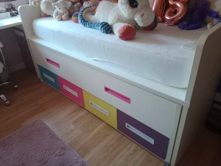 Cama Juvenil con Cajones de Colores